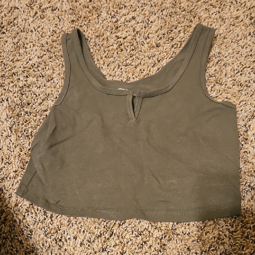 Wild Fable Olive Crop Top